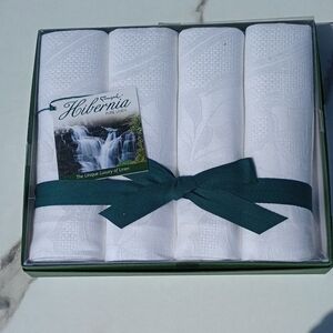 Hibernia Pure Linen White Napkins